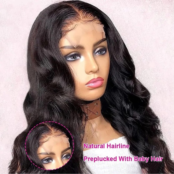 HUMAN HAIR Body Wave Lace Front Wig 4x4 Closure 180% Density Brazilian Glueless - Picture 3 of 14